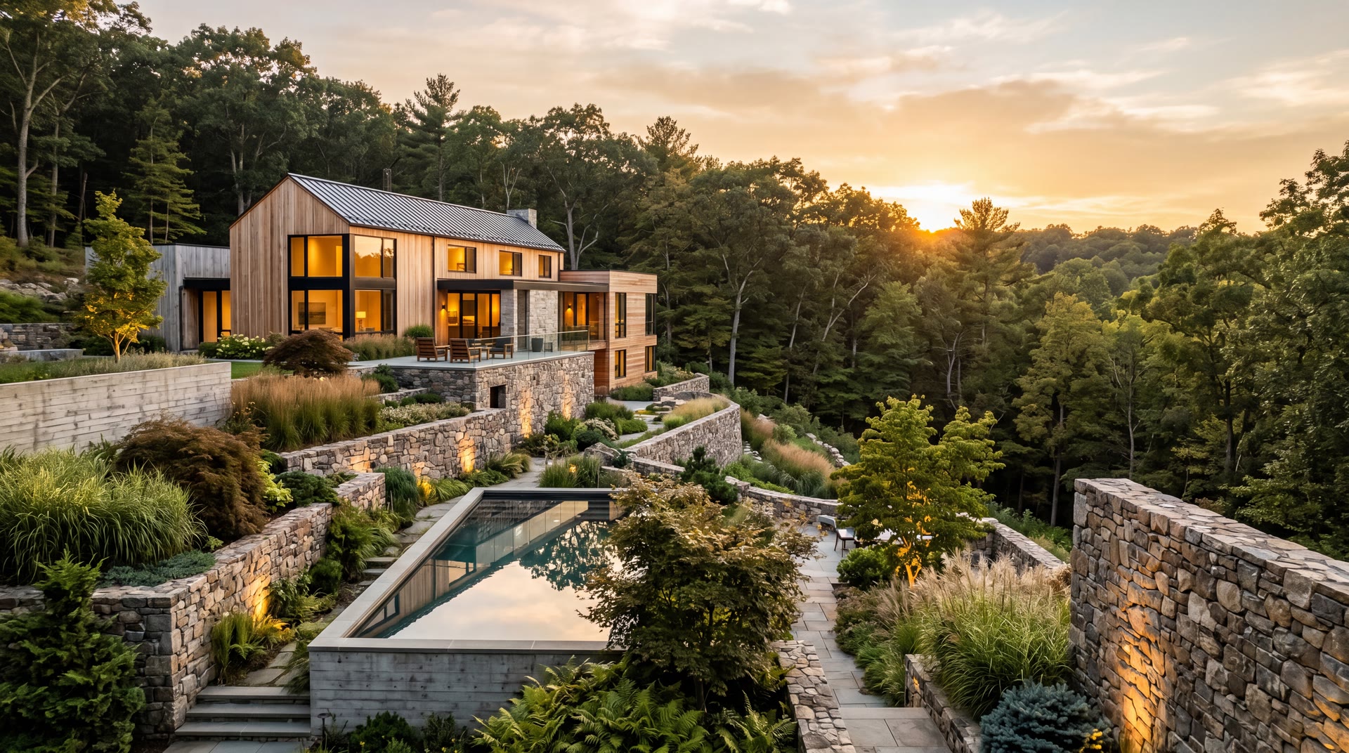 Ridgeline House, Westport — landscape by Marigold & Stone